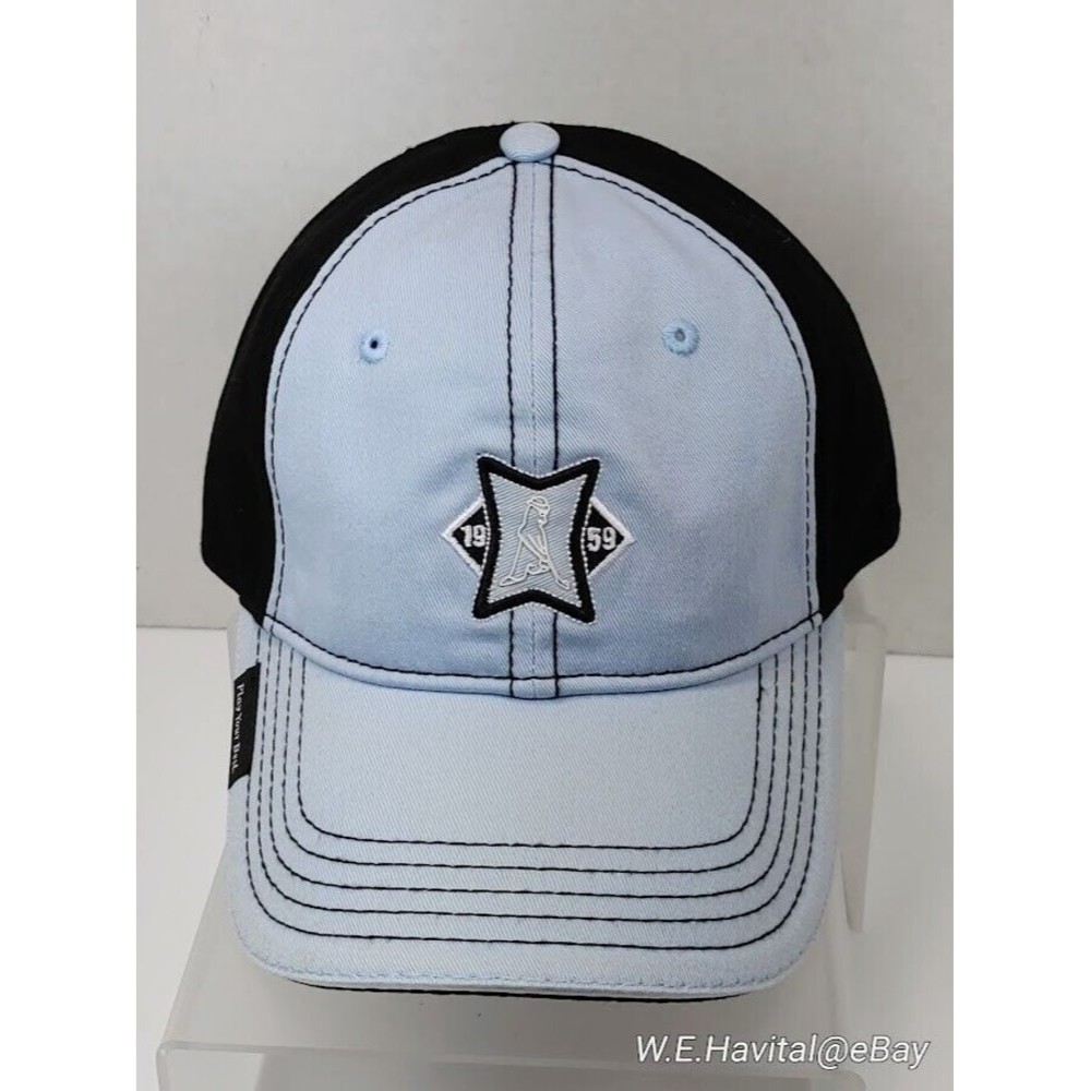 Ping® Two-Tone Powder Blue and Black "Play Your Best" Adjustable Golf Cap